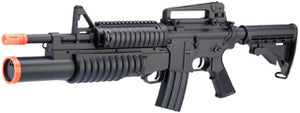 M813 M4 RIS AEG W/ GRENADE LAUNCHER (BLACK) - Tinystore4you 