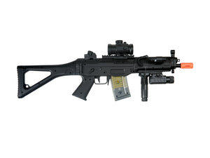 Double Eagle M82p Full Auto Airsoft Electric Gun w/ Red Dot Scope + Flashlight - Tinystore4you 