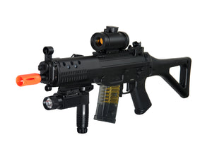 Double Eagle M82p Full Auto Airsoft Electric Gun w/ Red Dot Scope + Flashlight - Tinystore4you 