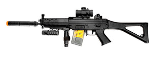 Double Eagle M82p Full Auto Airsoft Electric Gun w/ Red Dot Scope + Flashlight - Tinystore4you 