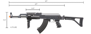 Double Eagle M900E Tactical AK-47 RIS Auto Electric Gun Metal Body Plastic Gear - Tinystore4you 