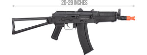 WellFire AK74U Gas Blowback GBB Airsoft Rifle (BLACK) - Tinystore4you 