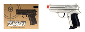 ZM01 Full Metal Spring Airsoft Pistol Silver - Tinystore4you 